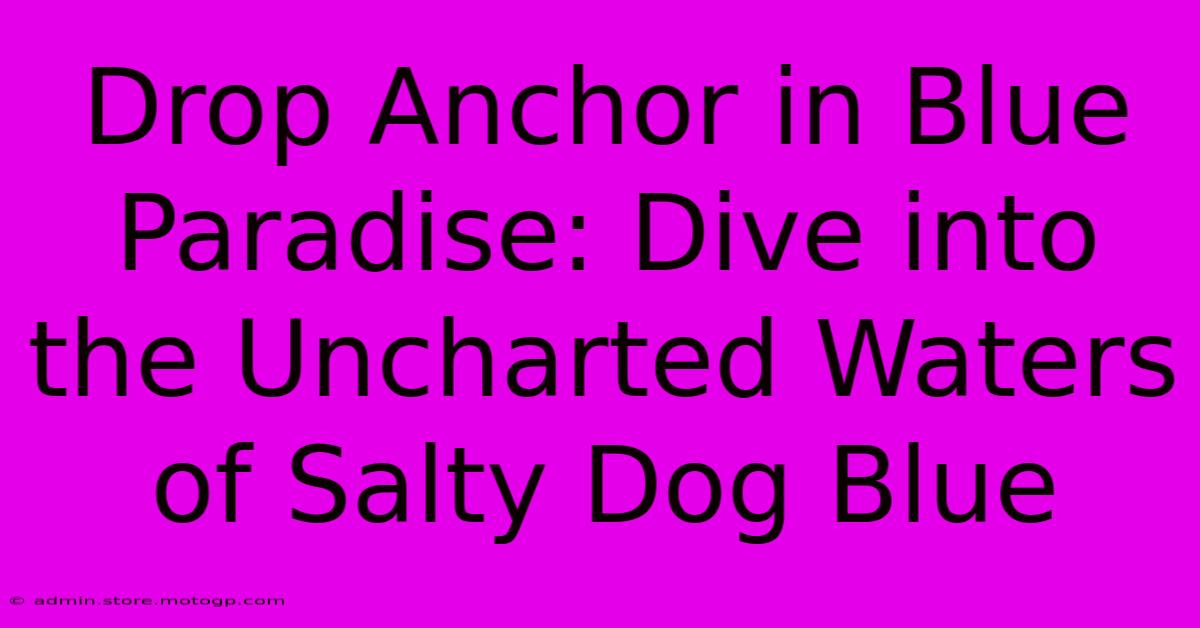 Drop Anchor In Blue Paradise: Dive Into The Uncharted Waters Of Salty Dog Blue