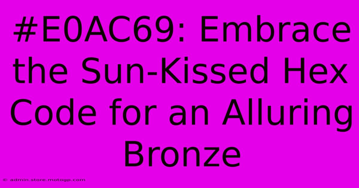 #E0AC69: Embrace The Sun-Kissed Hex Code For An Alluring Bronze