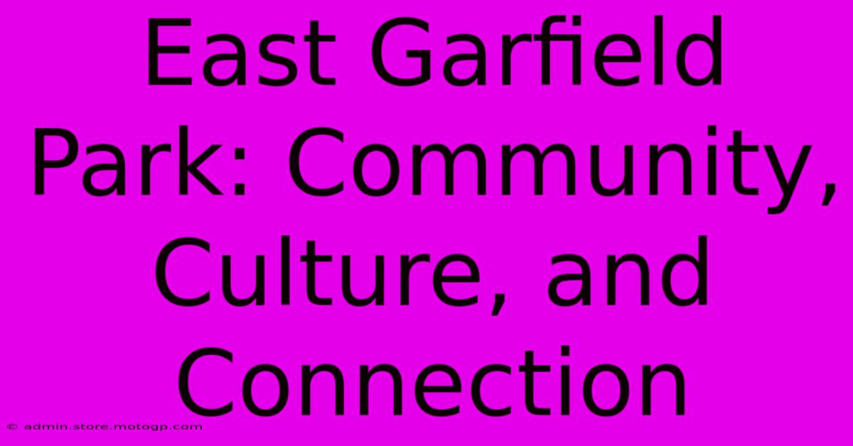 East Garfield Park: Community, Culture, And Connection