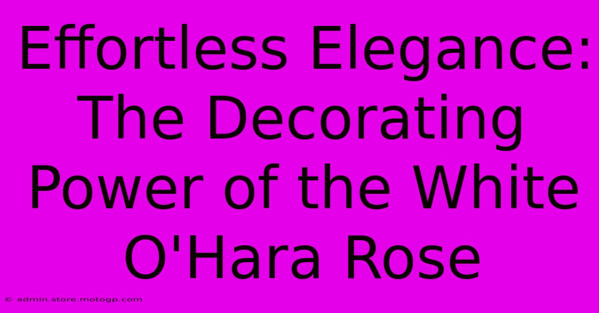 Effortless Elegance: The Decorating Power Of The White O'Hara Rose