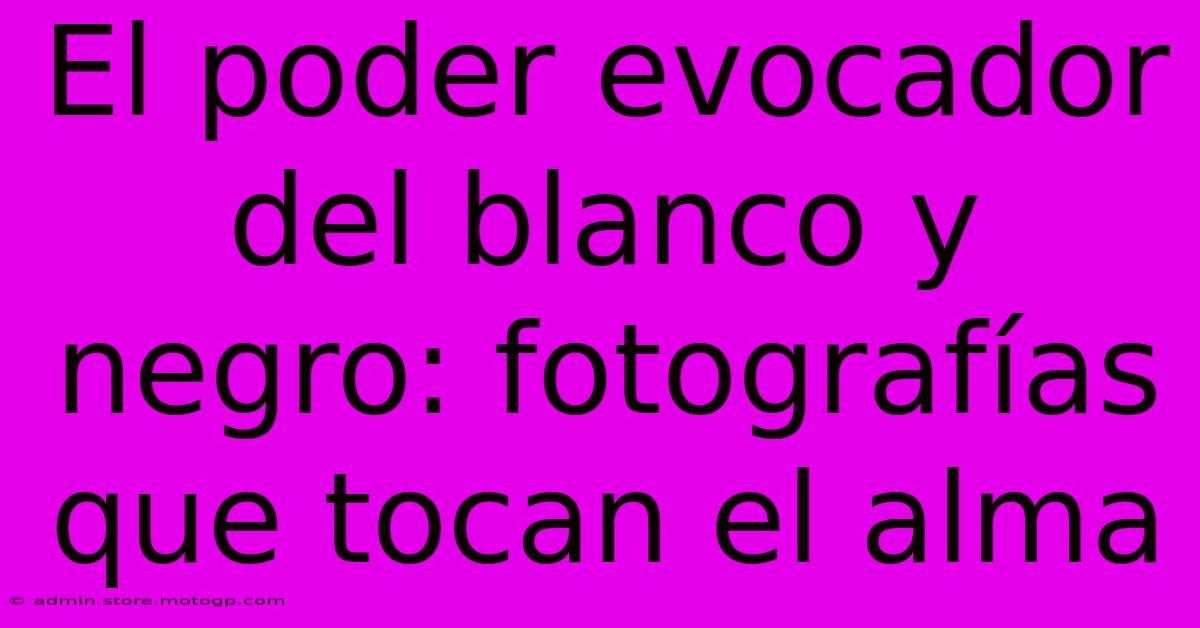 El Poder Evocador Del Blanco Y Negro: Fotografías Que Tocan El Alma