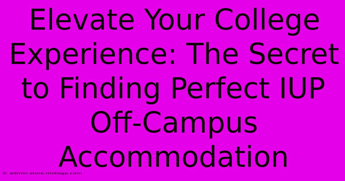 Elevate Your College Experience: The Secret To Finding Perfect IUP Off-Campus Accommodation