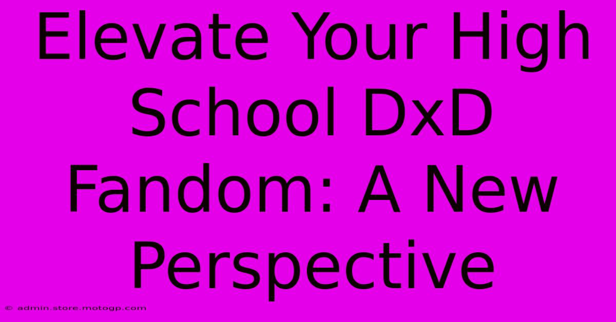 Elevate Your High School DxD Fandom: A New Perspective