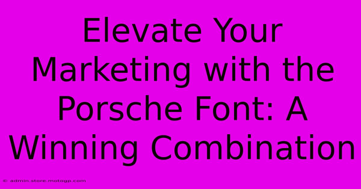 Elevate Your Marketing With The Porsche Font: A Winning Combination