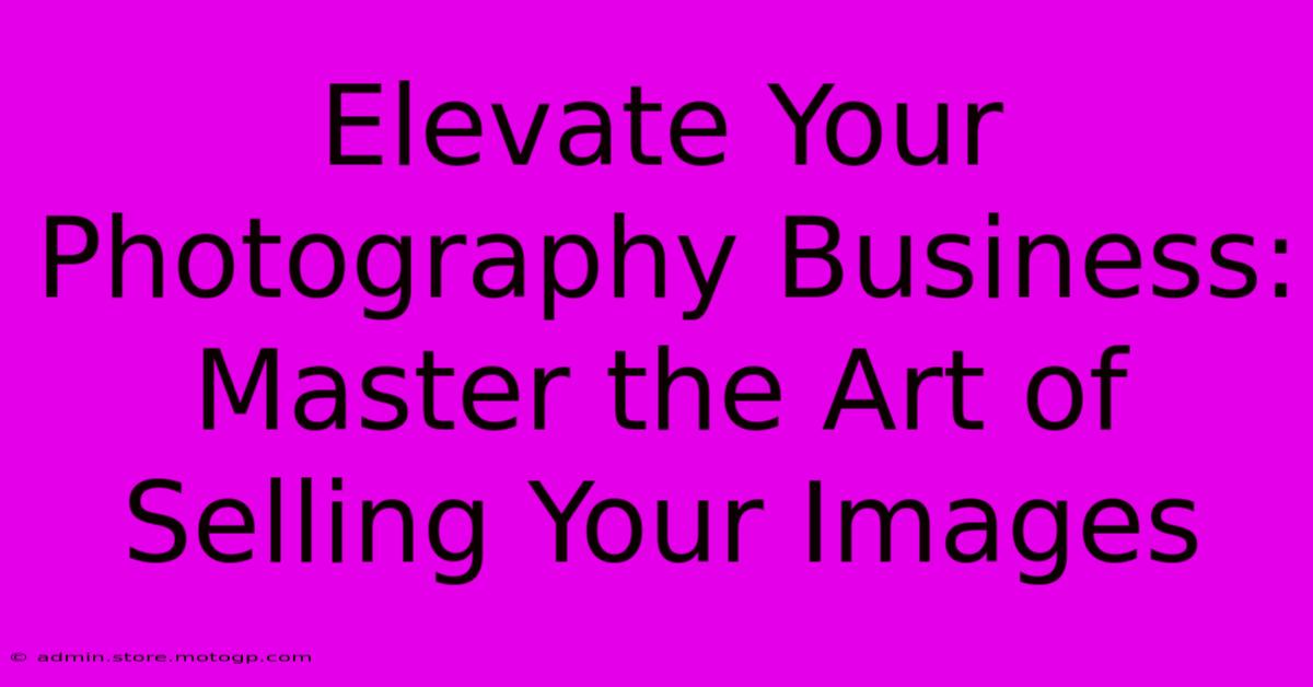 Elevate Your Photography Business: Master The Art Of Selling Your Images