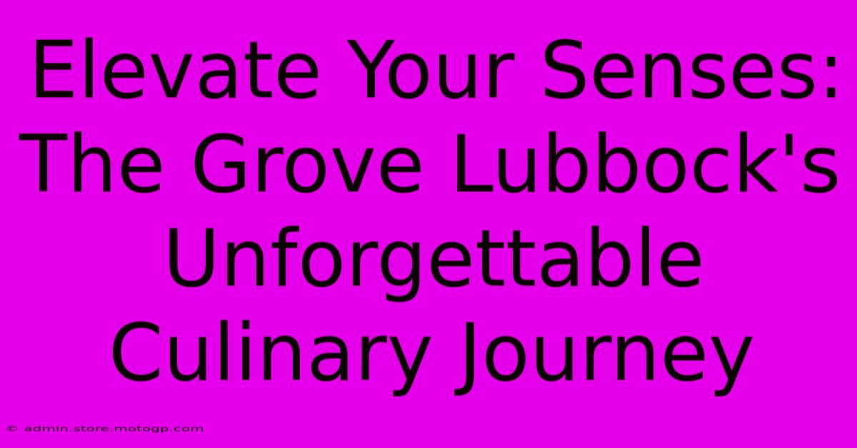 Elevate Your Senses: The Grove Lubbock's Unforgettable Culinary Journey