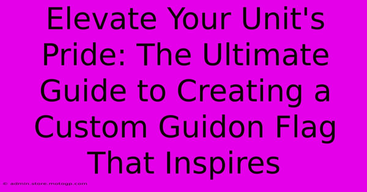 Elevate Your Unit's Pride: The Ultimate Guide To Creating A Custom Guidon Flag That Inspires