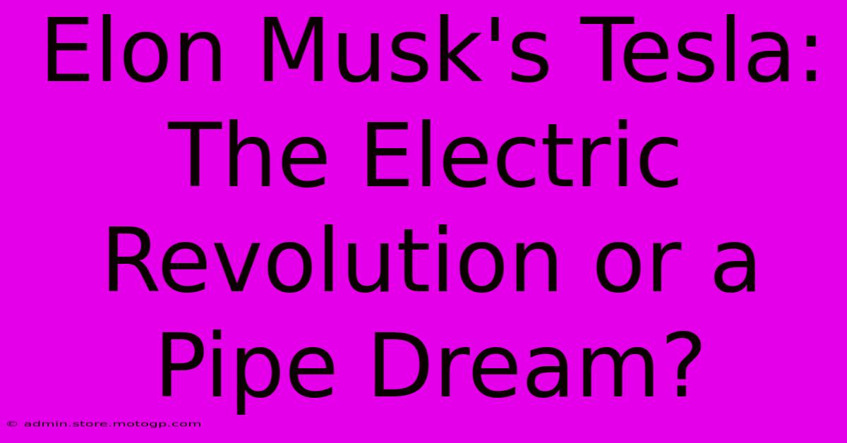 Elon Musk's Tesla: The Electric Revolution Or A Pipe Dream?