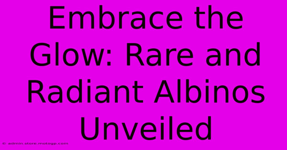 Embrace The Glow: Rare And Radiant Albinos Unveiled