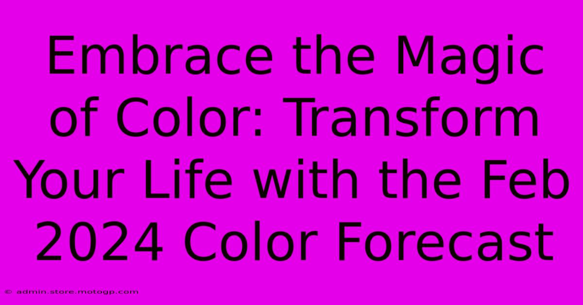 Embrace The Magic Of Color: Transform Your Life With The Feb 2024 Color Forecast