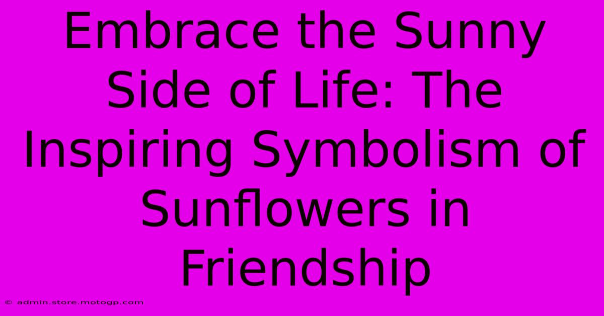 Embrace The Sunny Side Of Life: The Inspiring Symbolism Of Sunflowers In Friendship