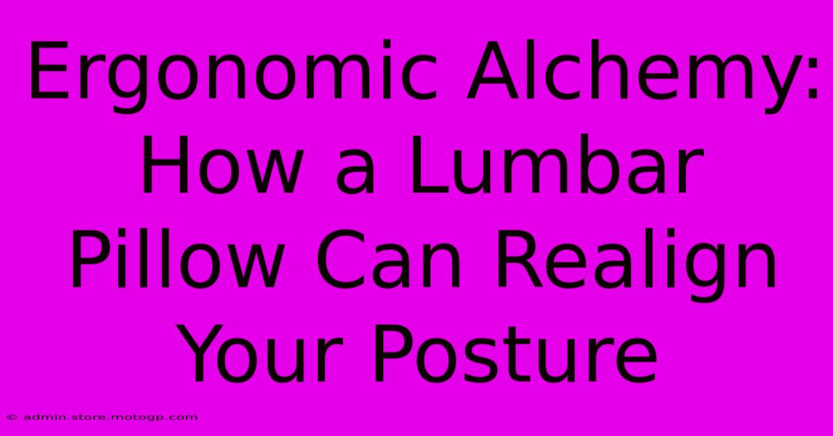 Ergonomic Alchemy: How A Lumbar Pillow Can Realign Your Posture