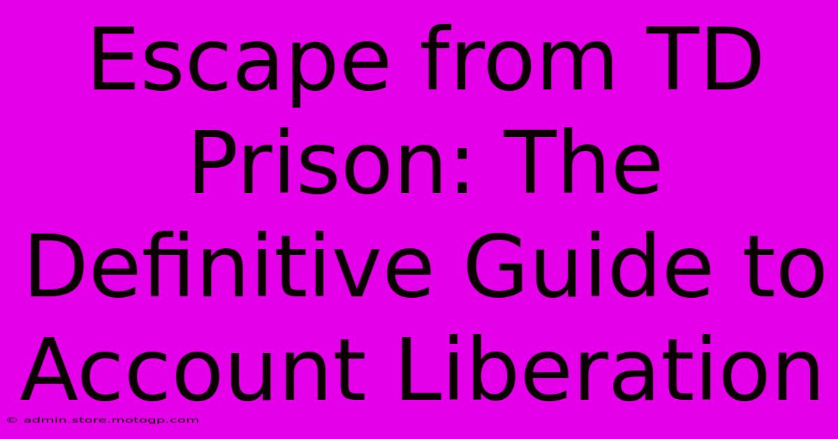 Escape From TD Prison: The Definitive Guide To Account Liberation