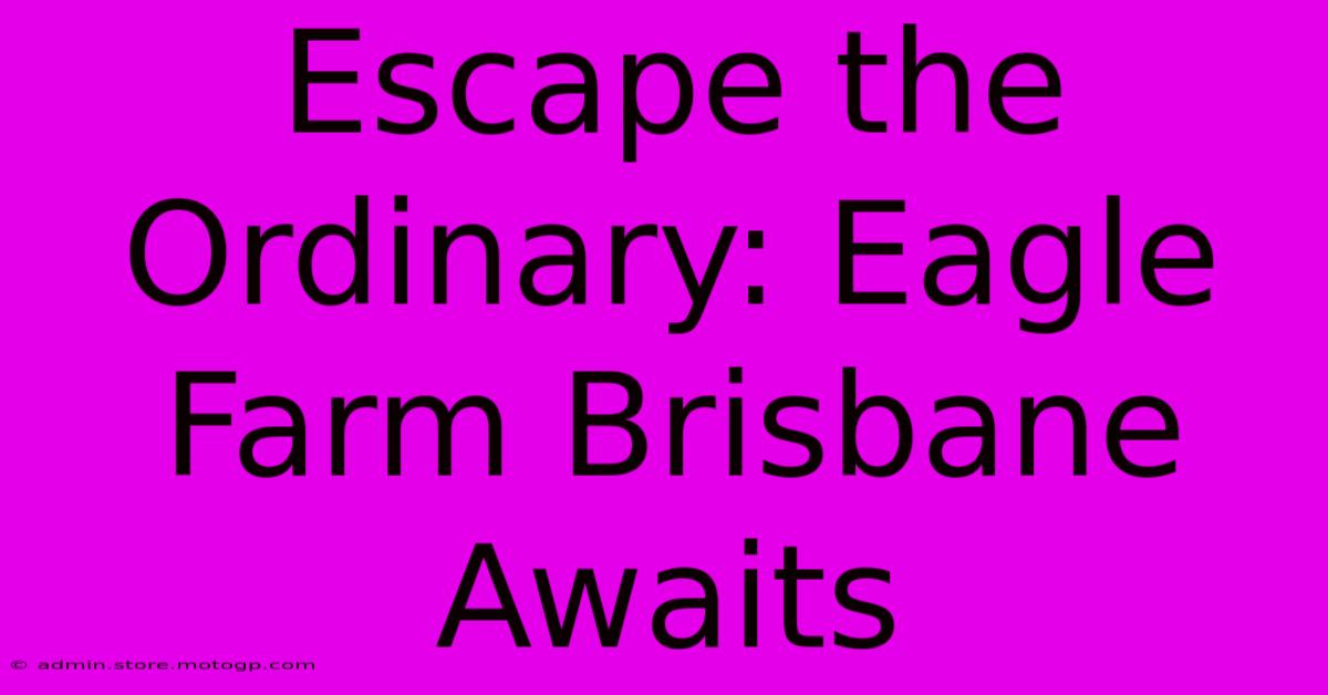 Escape The Ordinary: Eagle Farm Brisbane Awaits