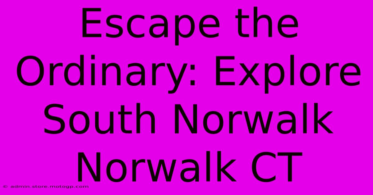 Escape The Ordinary: Explore South Norwalk Norwalk CT