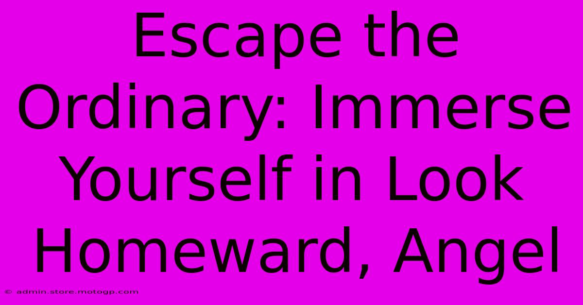 Escape The Ordinary: Immerse Yourself In Look Homeward, Angel