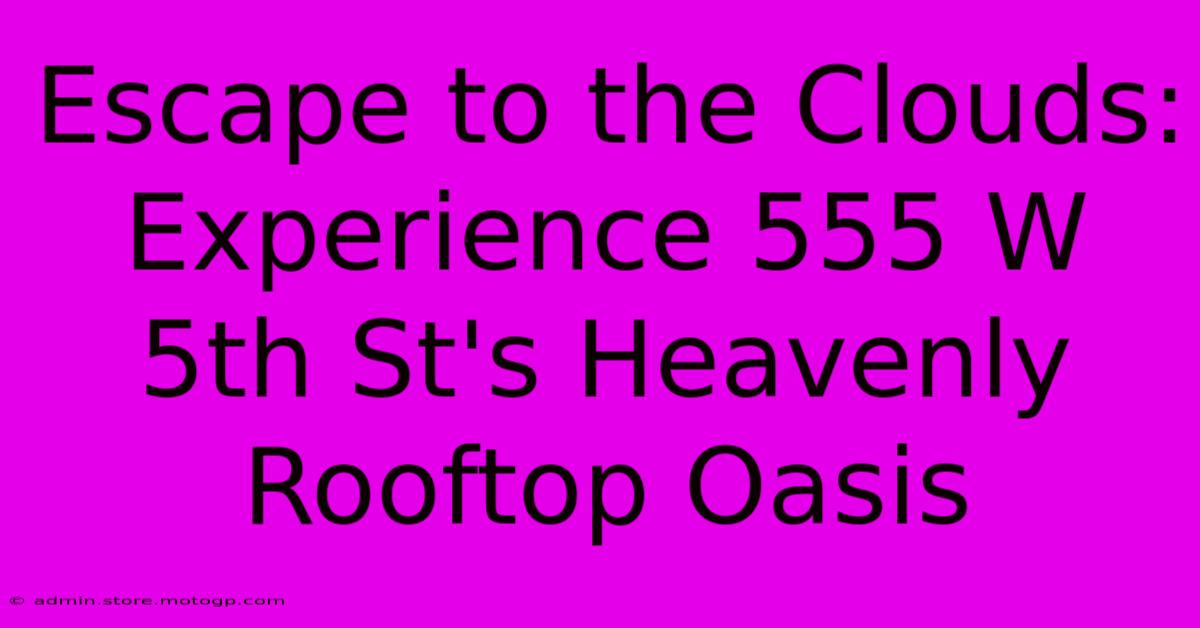 Escape To The Clouds: Experience 555 W 5th St's Heavenly Rooftop Oasis