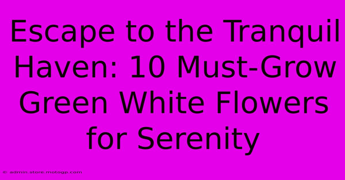 Escape To The Tranquil Haven: 10 Must-Grow Green White Flowers For Serenity