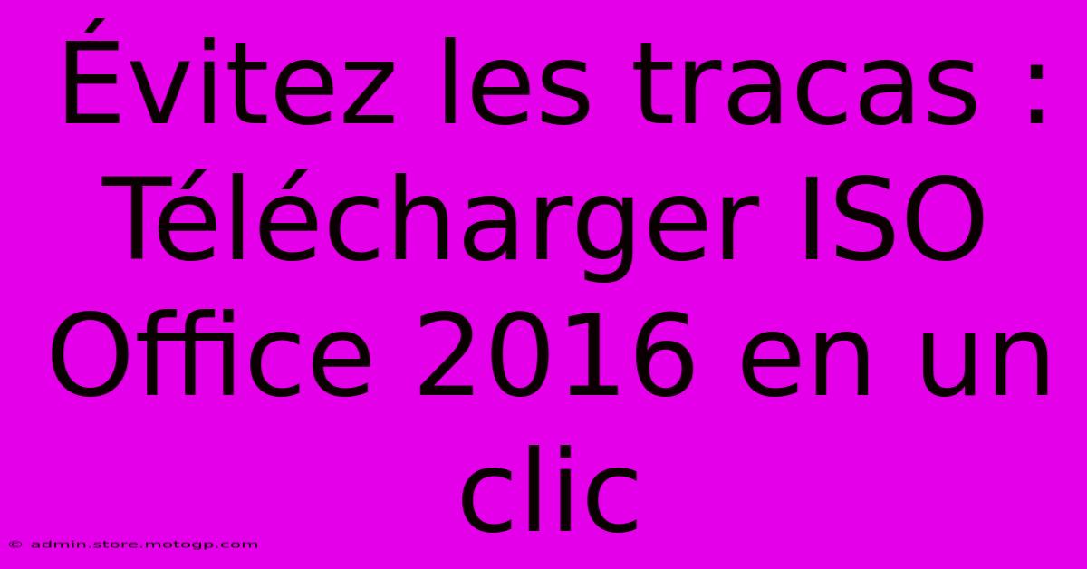 Évitez Les Tracas : Télécharger ISO Office 2016 En Un Clic