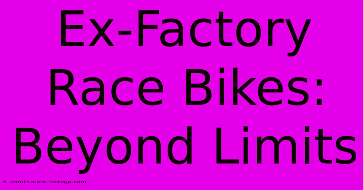 Ex-Factory Race Bikes: Beyond Limits