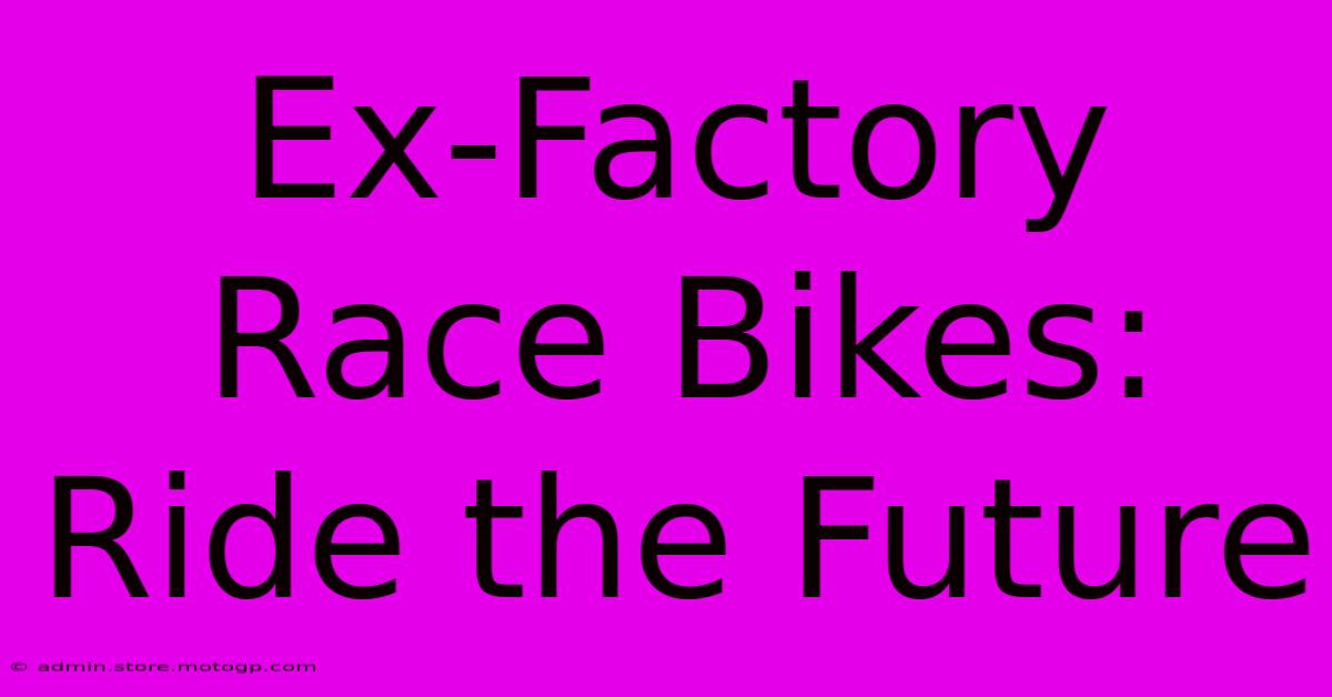 Ex-Factory Race Bikes: Ride The Future