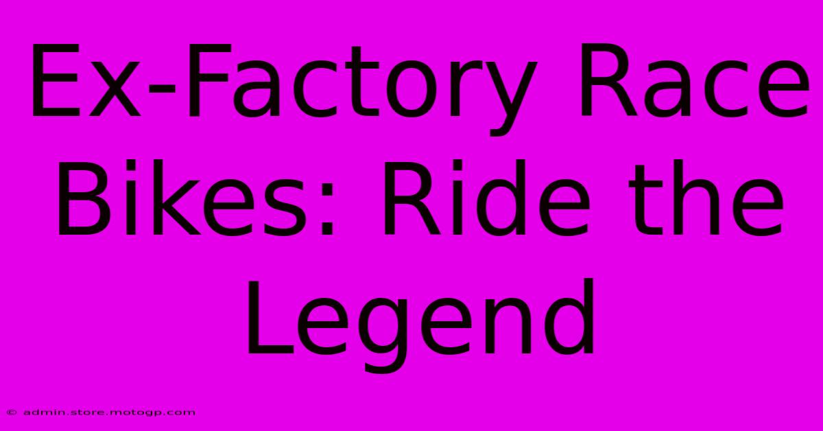 Ex-Factory Race Bikes: Ride The Legend