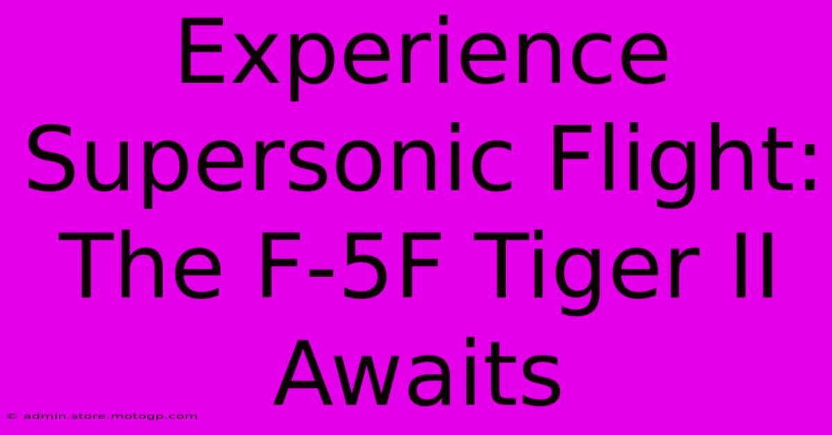 Experience Supersonic Flight: The F-5F Tiger II Awaits