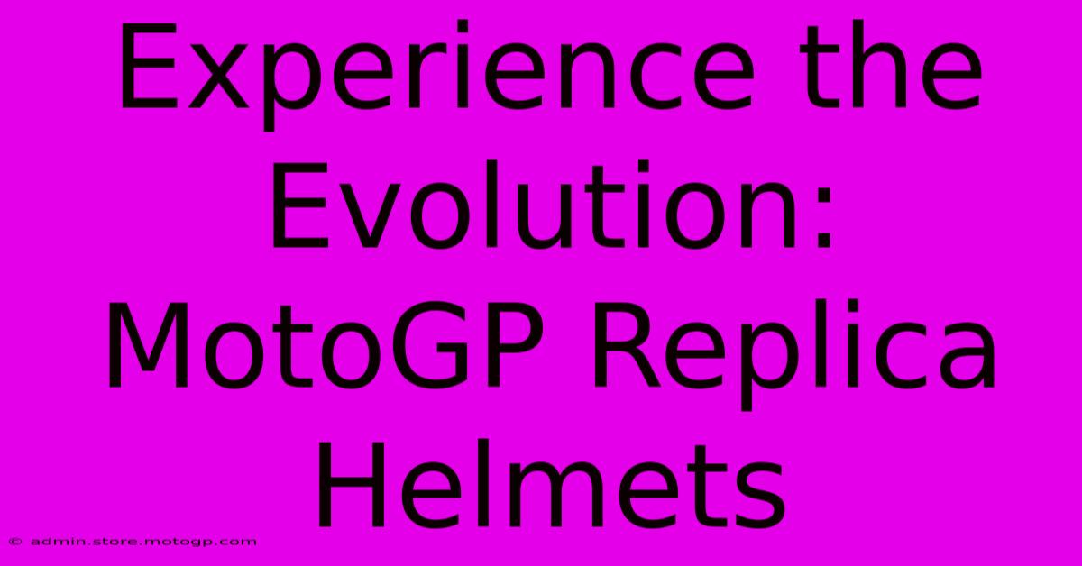 Experience The Evolution: MotoGP Replica Helmets