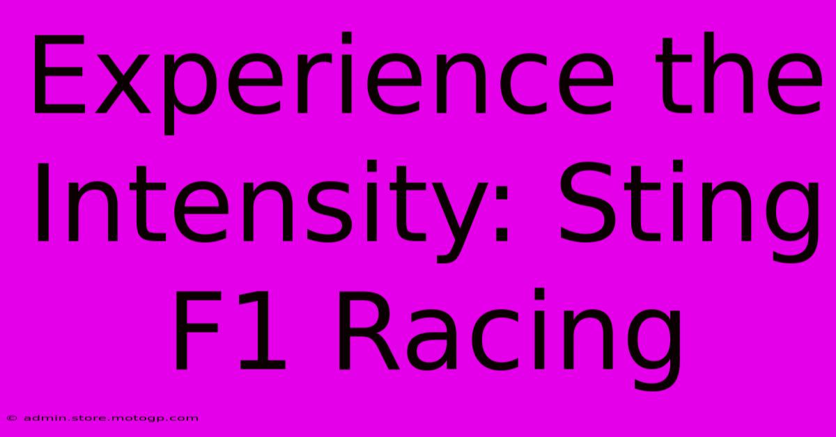 Experience The Intensity: Sting F1 Racing