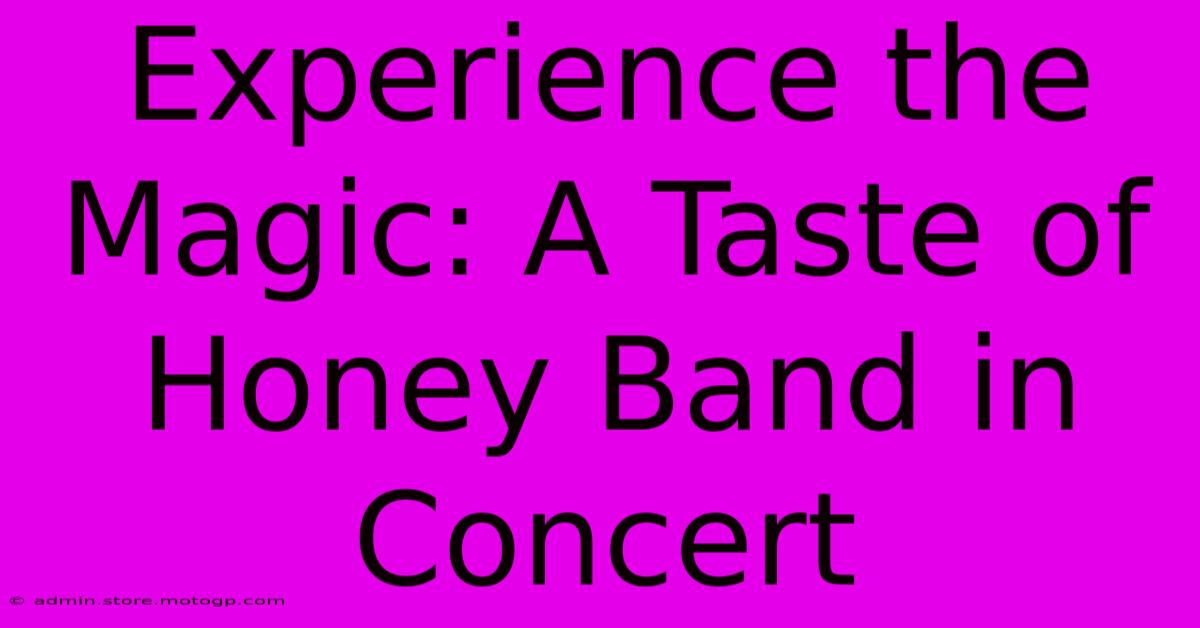 Experience The Magic: A Taste Of Honey Band In Concert