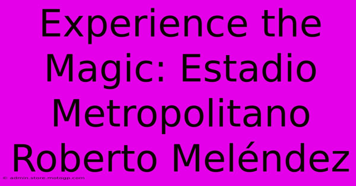 Experience The Magic: Estadio Metropolitano Roberto Meléndez