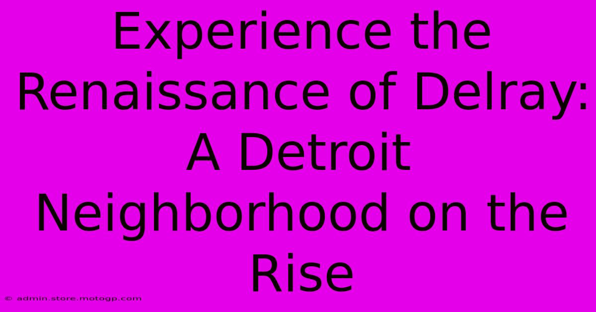 Experience The Renaissance Of Delray: A Detroit Neighborhood On The Rise