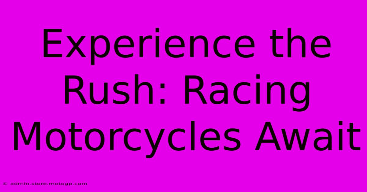 Experience The Rush: Racing Motorcycles Await