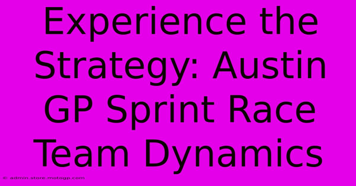 Experience The Strategy: Austin GP Sprint Race Team Dynamics