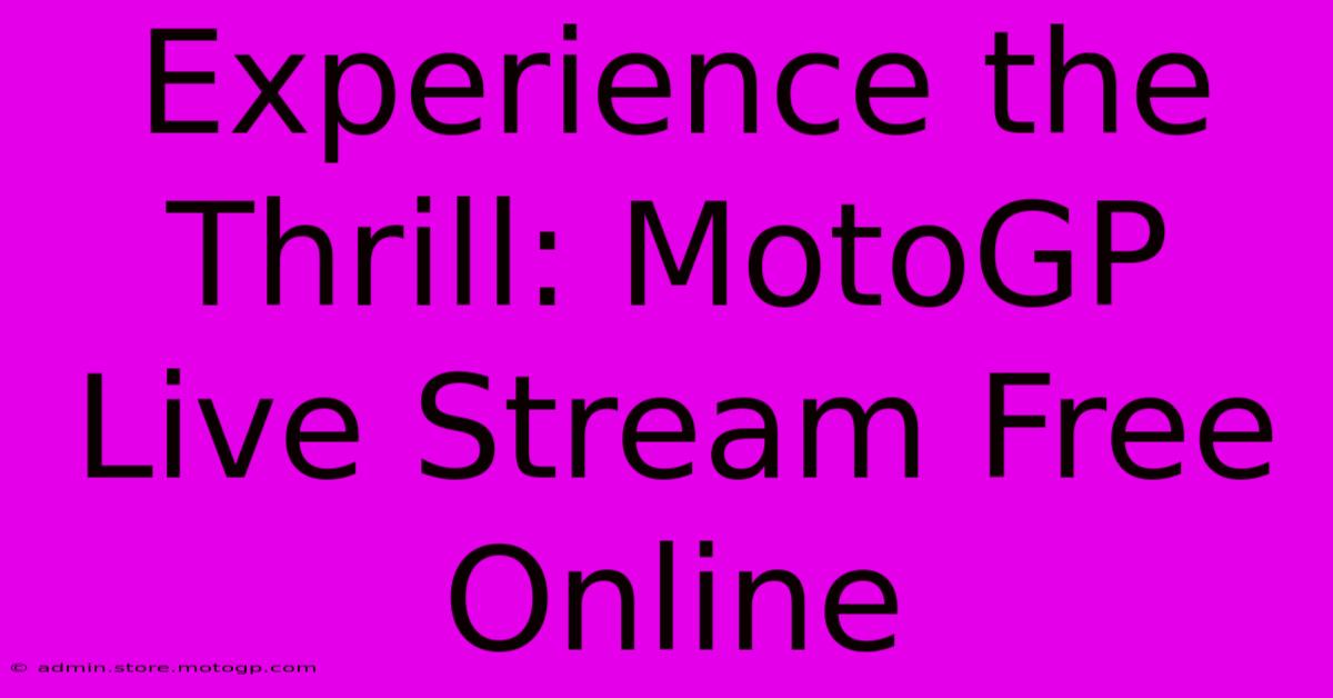 Experience The Thrill: MotoGP Live Stream Free Online