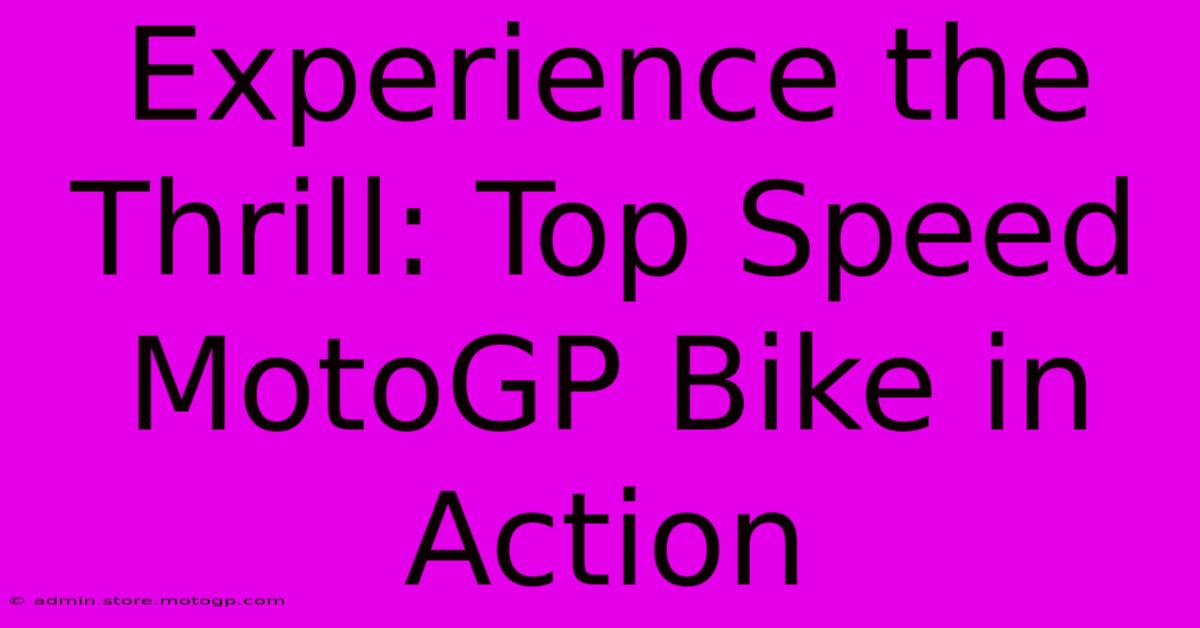 Experience The Thrill: Top Speed MotoGP Bike In Action