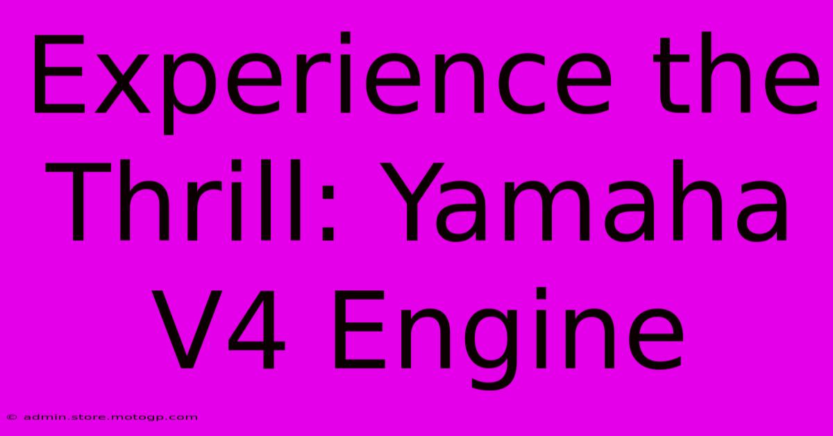 Experience The Thrill: Yamaha V4 Engine