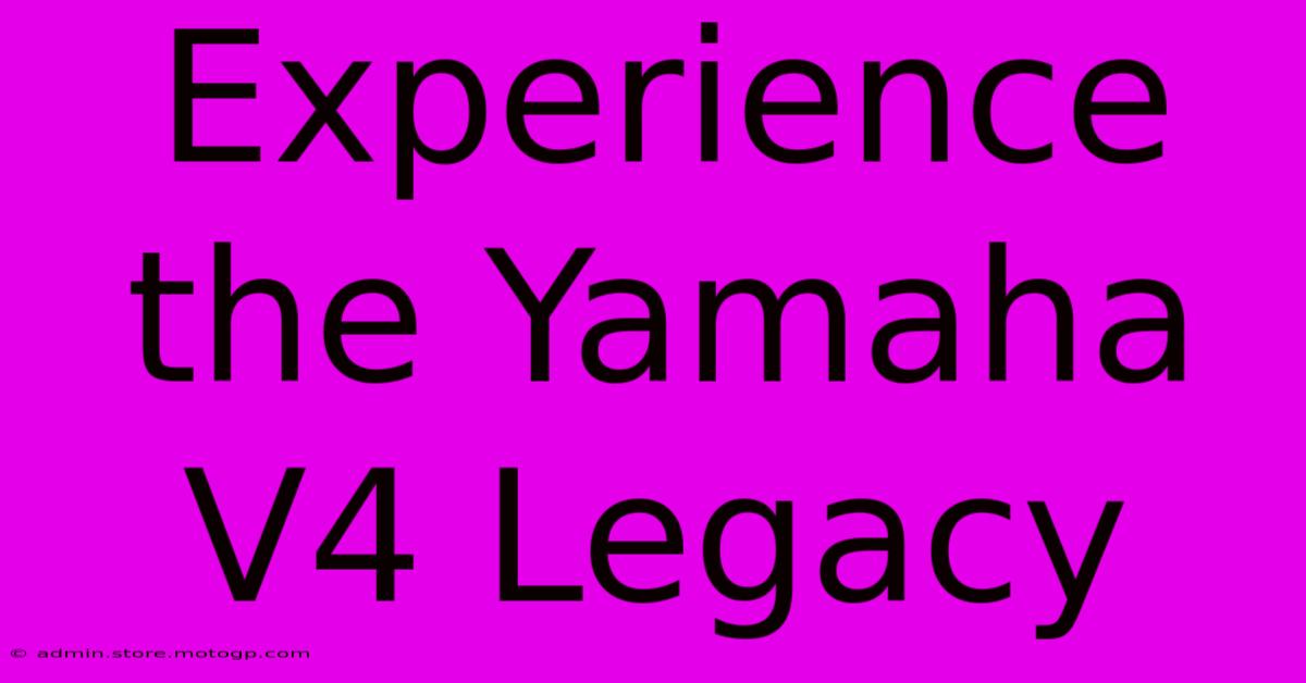 Experience The Yamaha V4 Legacy