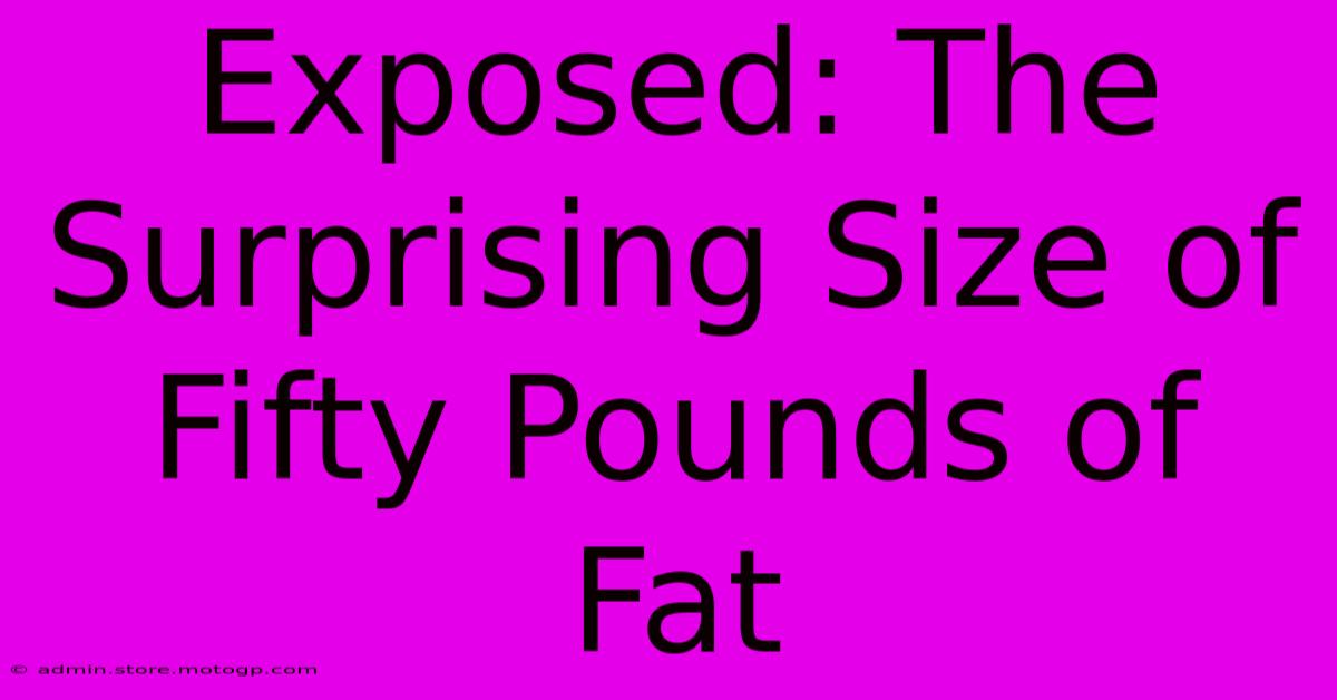 Exposed: The Surprising Size Of Fifty Pounds Of Fat