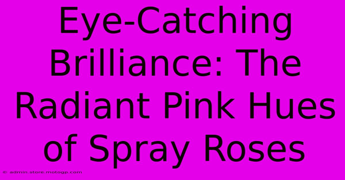 Eye-Catching Brilliance: The Radiant Pink Hues Of Spray Roses