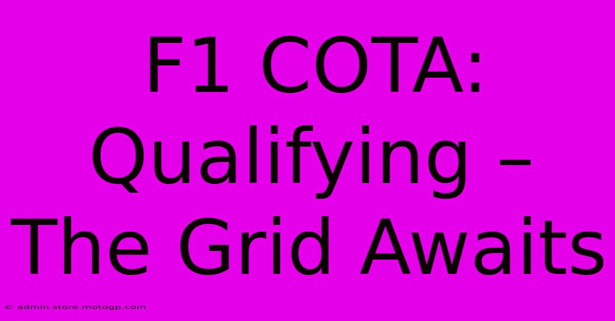 F1 COTA: Qualifying – The Grid Awaits