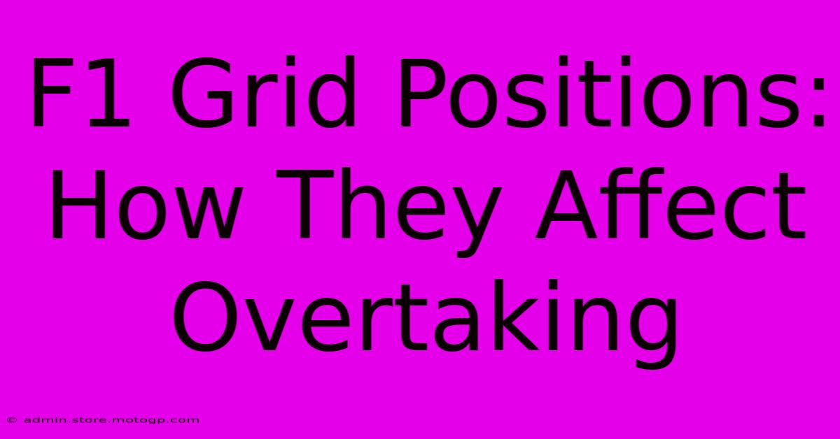 F1 Grid Positions: How They Affect Overtaking