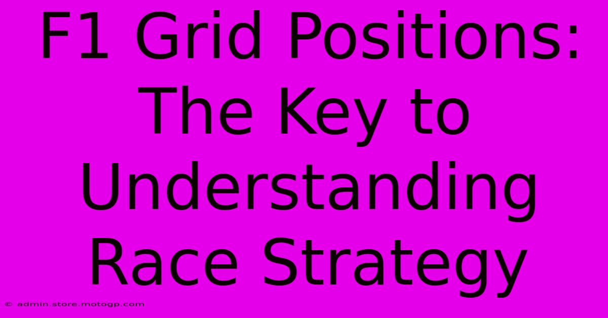 F1 Grid Positions: The Key To Understanding Race Strategy