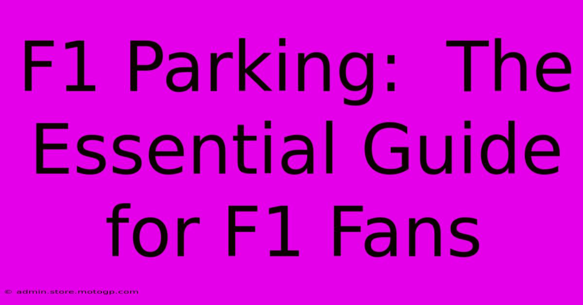 F1 Parking:  The Essential Guide For F1 Fans