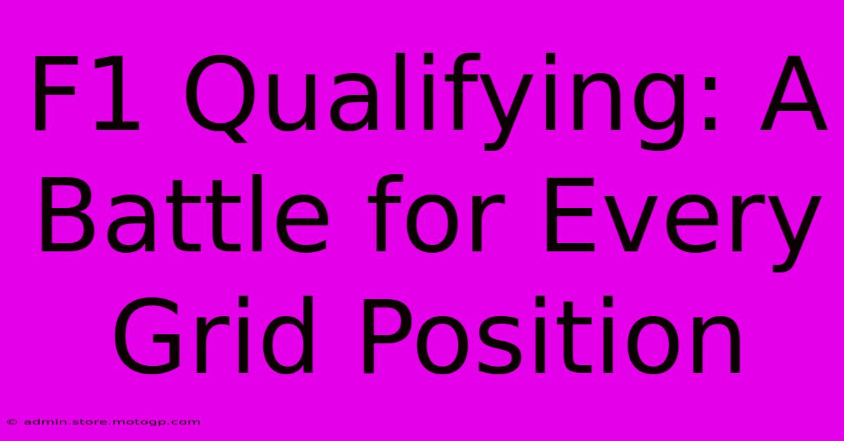 F1 Qualifying: A Battle For Every Grid Position