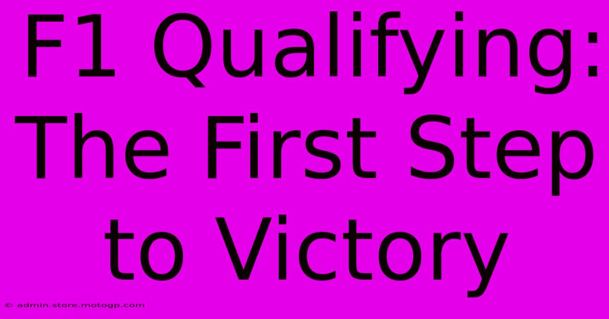 F1 Qualifying: The First Step To Victory