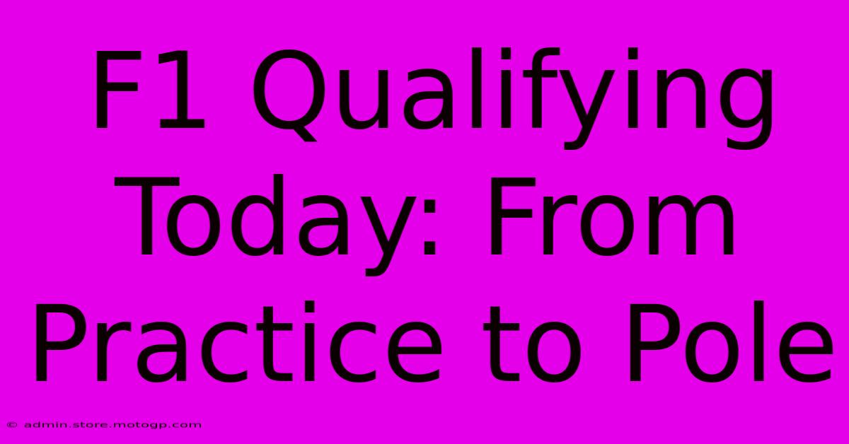 F1 Qualifying Today: From Practice To Pole