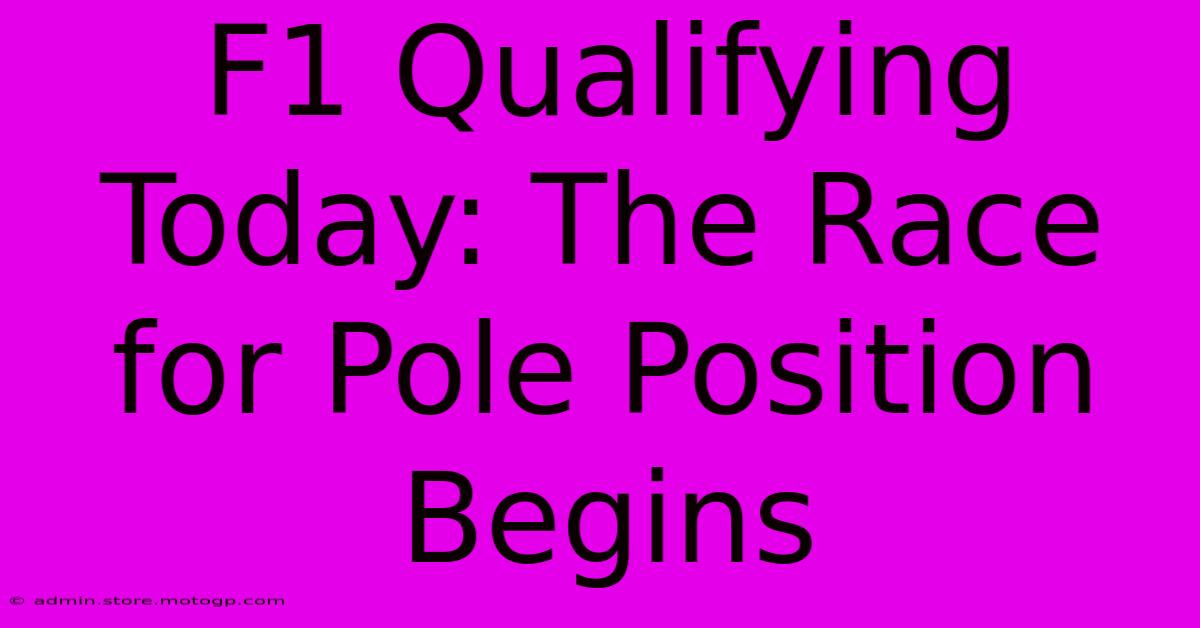 F1 Qualifying Today: The Race For Pole Position Begins