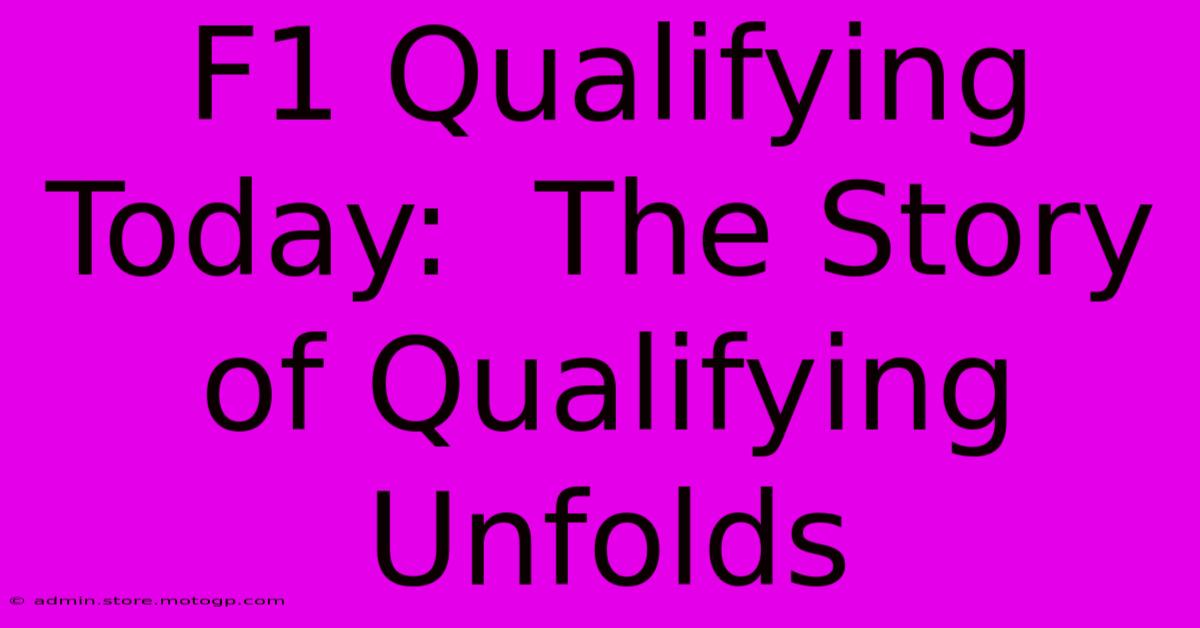 F1 Qualifying Today:  The Story Of Qualifying Unfolds