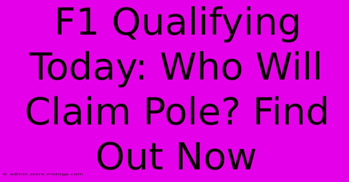 F1 Qualifying Today: Who Will Claim Pole? Find Out Now